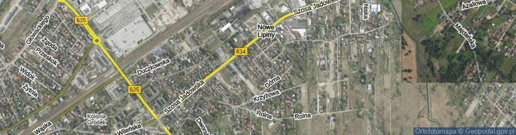 Zdjęcie satelitarne Poprzeczna ul.